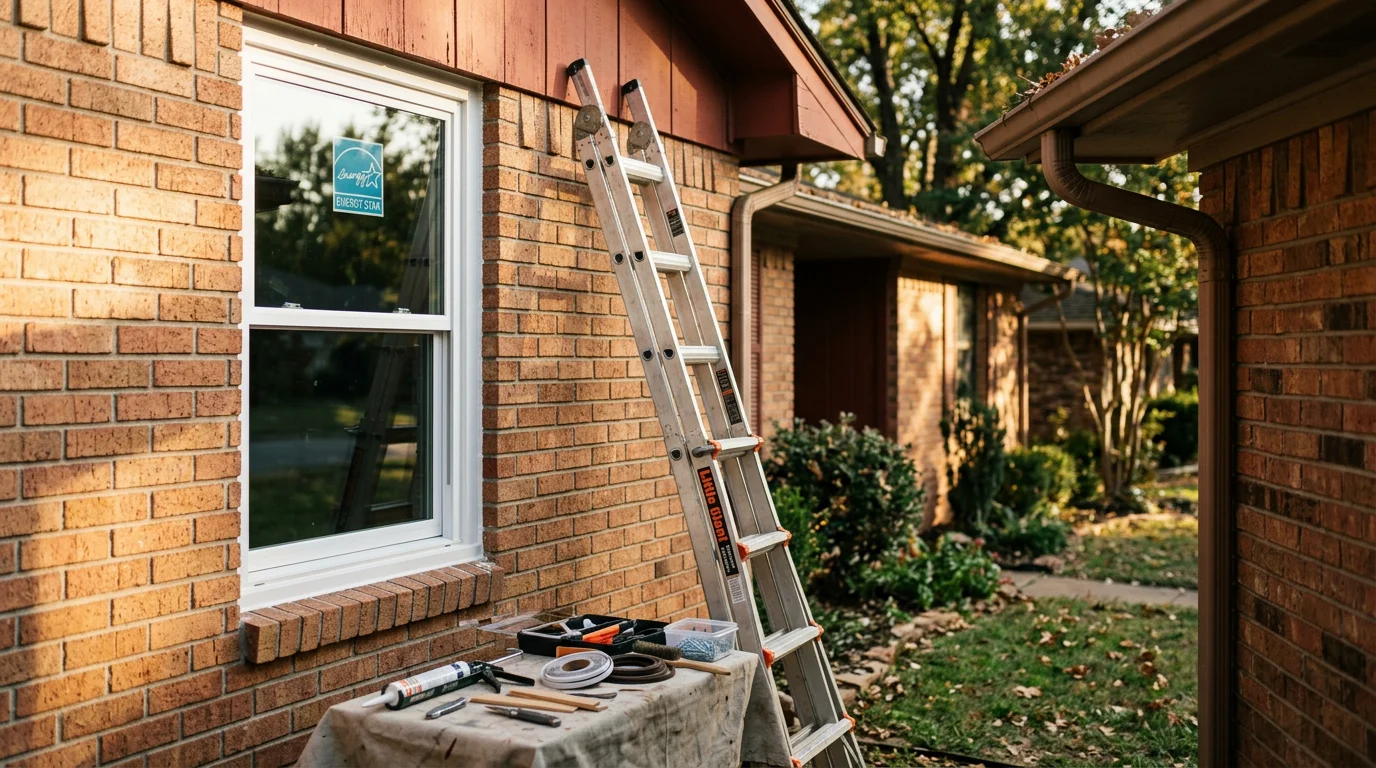 New replacement windows installed on residential home in Tulsa