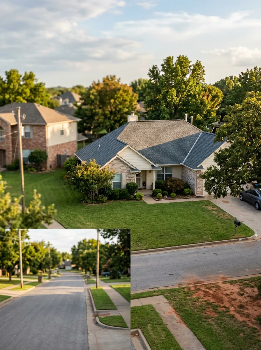 Glenpool residential project showing completed exterior work with professional finishes and curb appeal.